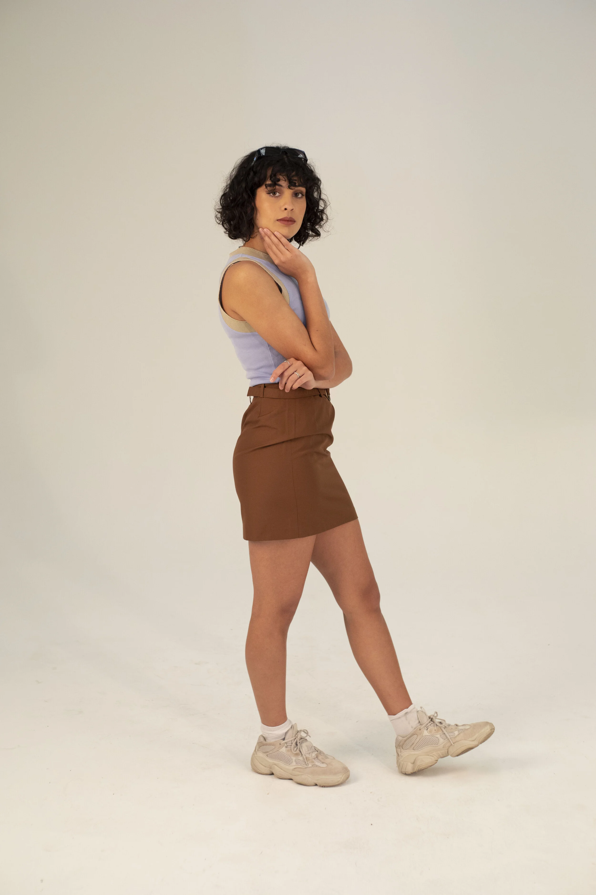ミニスカート MiuMiu Brown cotton blend mini skirt MIU MIU Brown Mini Skirt — Sozo Amour